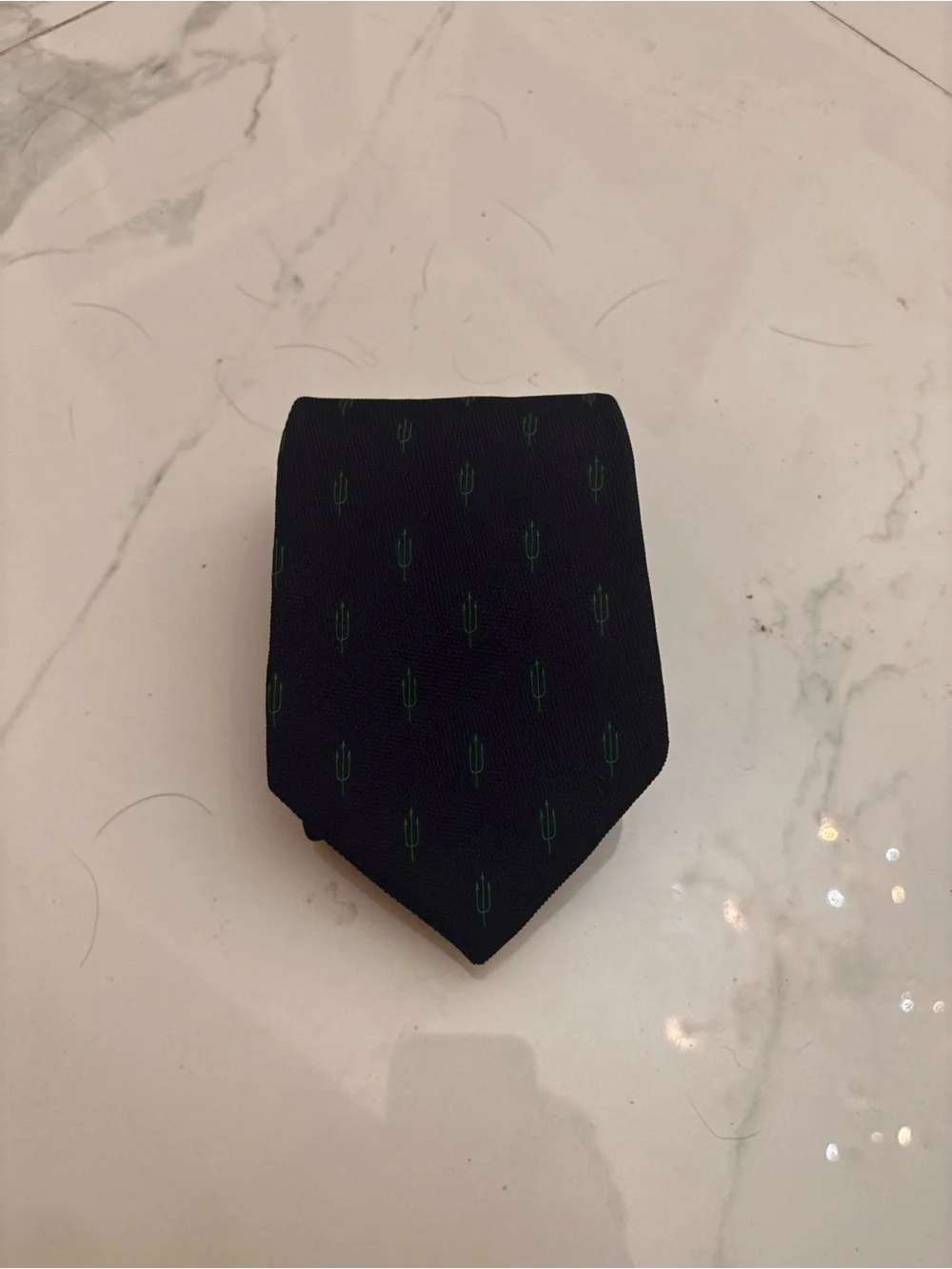 OXXFORD CLOTHES Tie (Navy/Green, Silk)